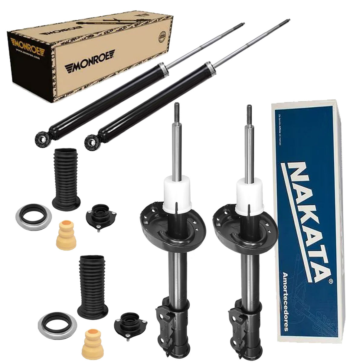 Par Amortecedor Dianteiro Traseiro + Kits Civic 2007 A 2011