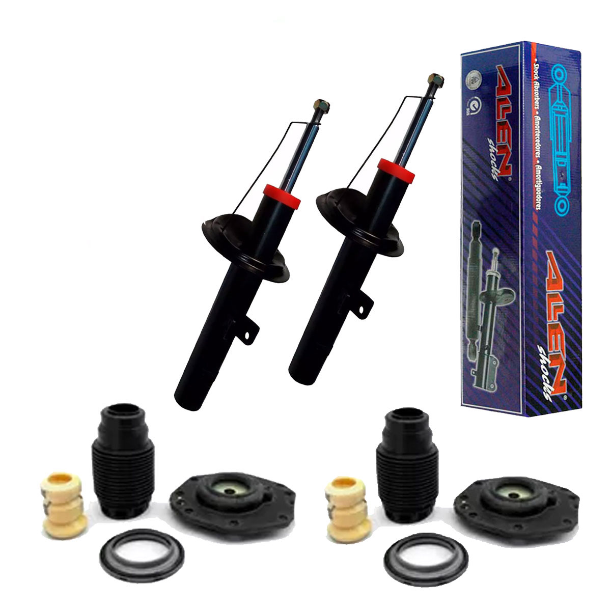 Par Amortecedores Dianteiros + Kit 306 Zx Partner Berlingo