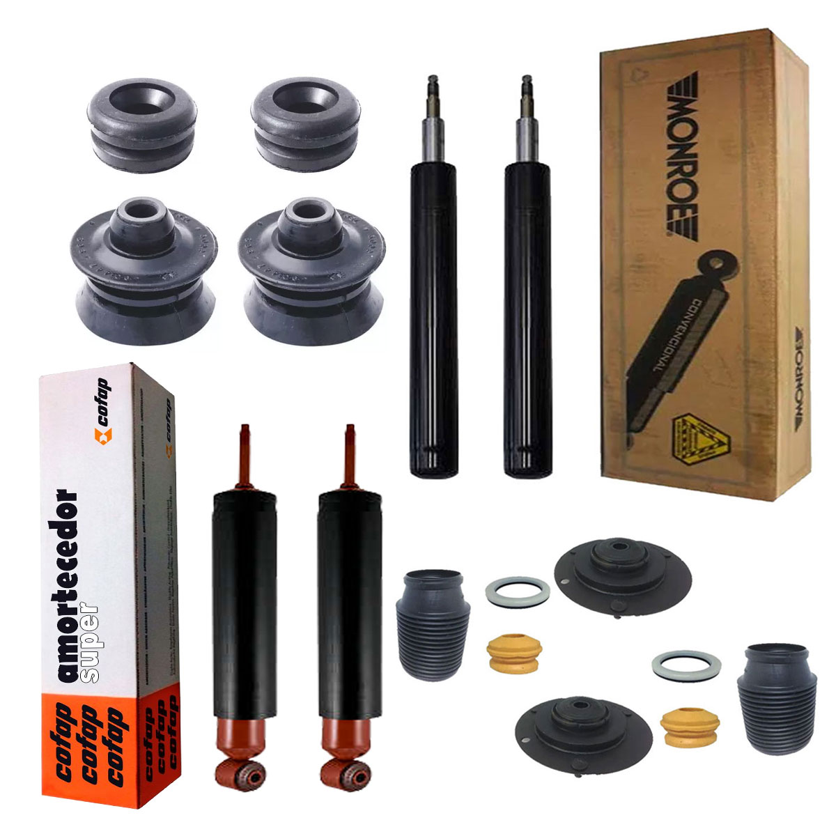 4 Amortecedores Dianteiros Traseiros + Kit Monza 1991 A 1996