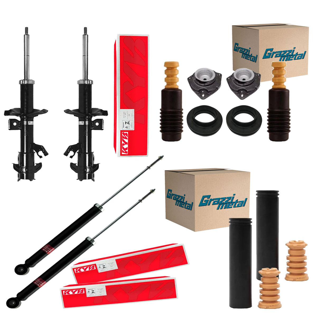 Par Amortecedor Dianteiro + Par Traseiro + Kit Grand Livina