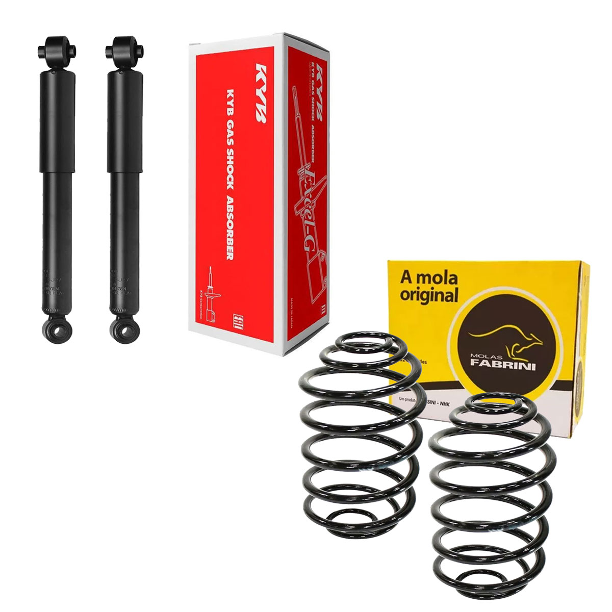 Par Amortecedores Traseiros Kayaba + Mola Meriva 2002 A 2012