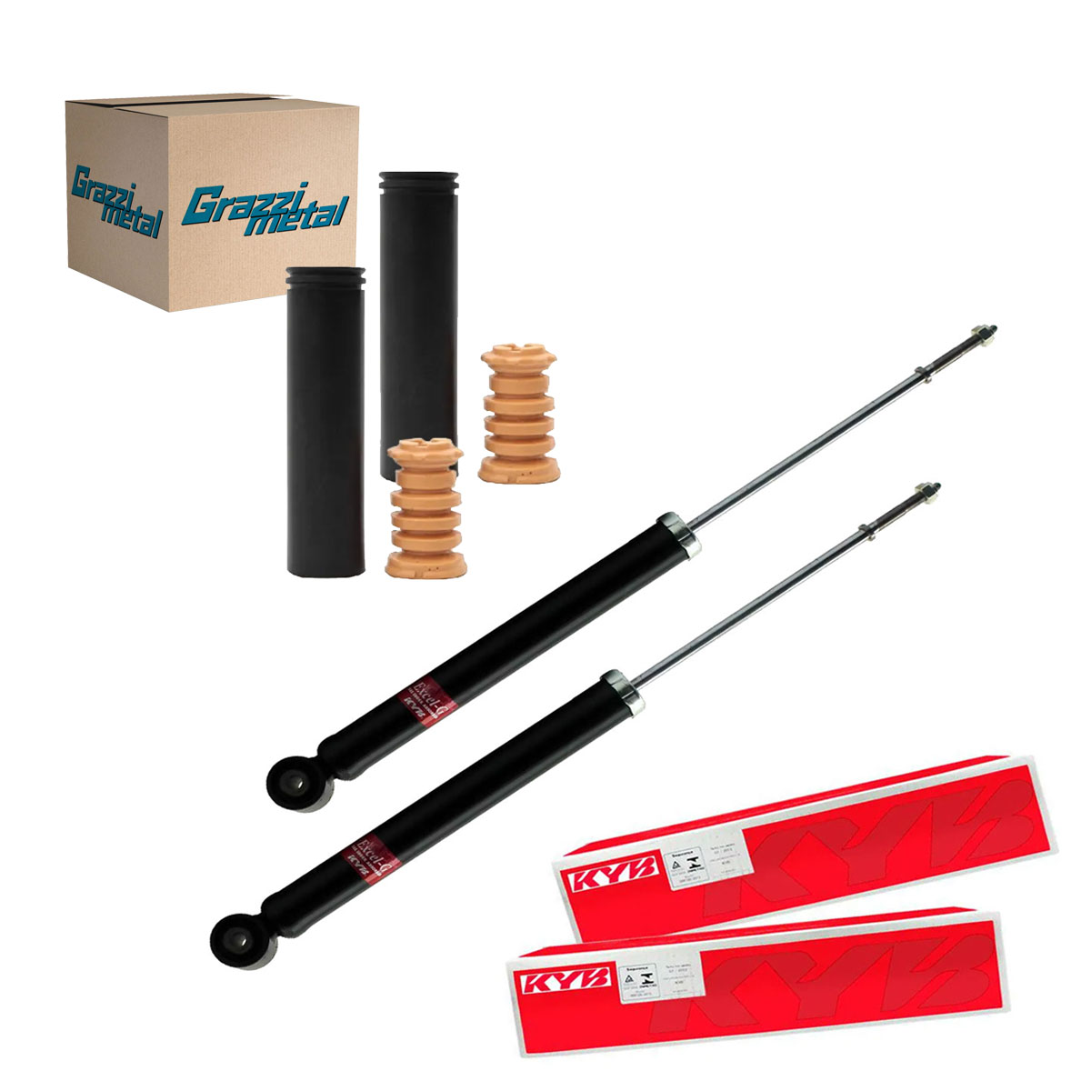 Par Amortecedores Traseiros + Kit Grand Livina 2009 Até 2015