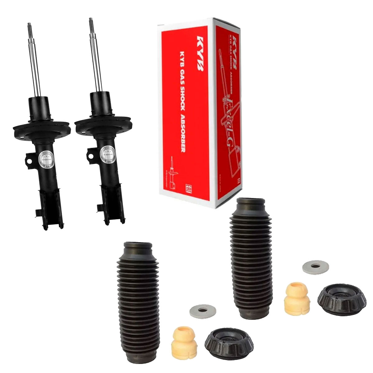 Par Amortecedores Dianteiros Kayaba + Kit Hb20 2012 Até 2019