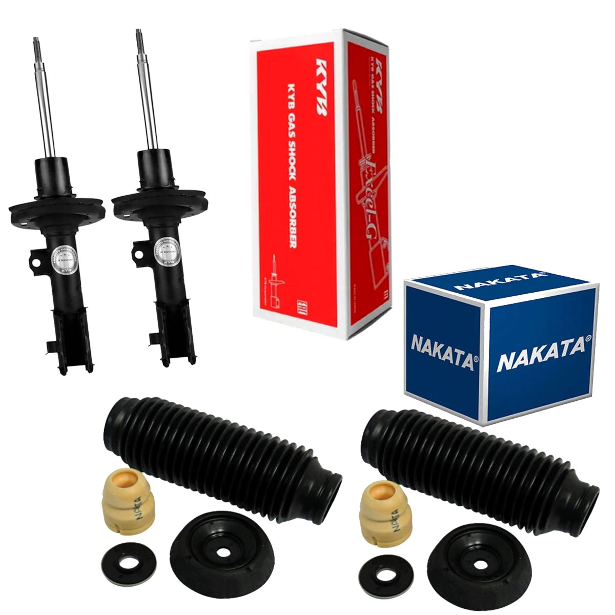 Par Amortecedores Dianteiros + Kit Nakata Hb20 2012 Até 2019