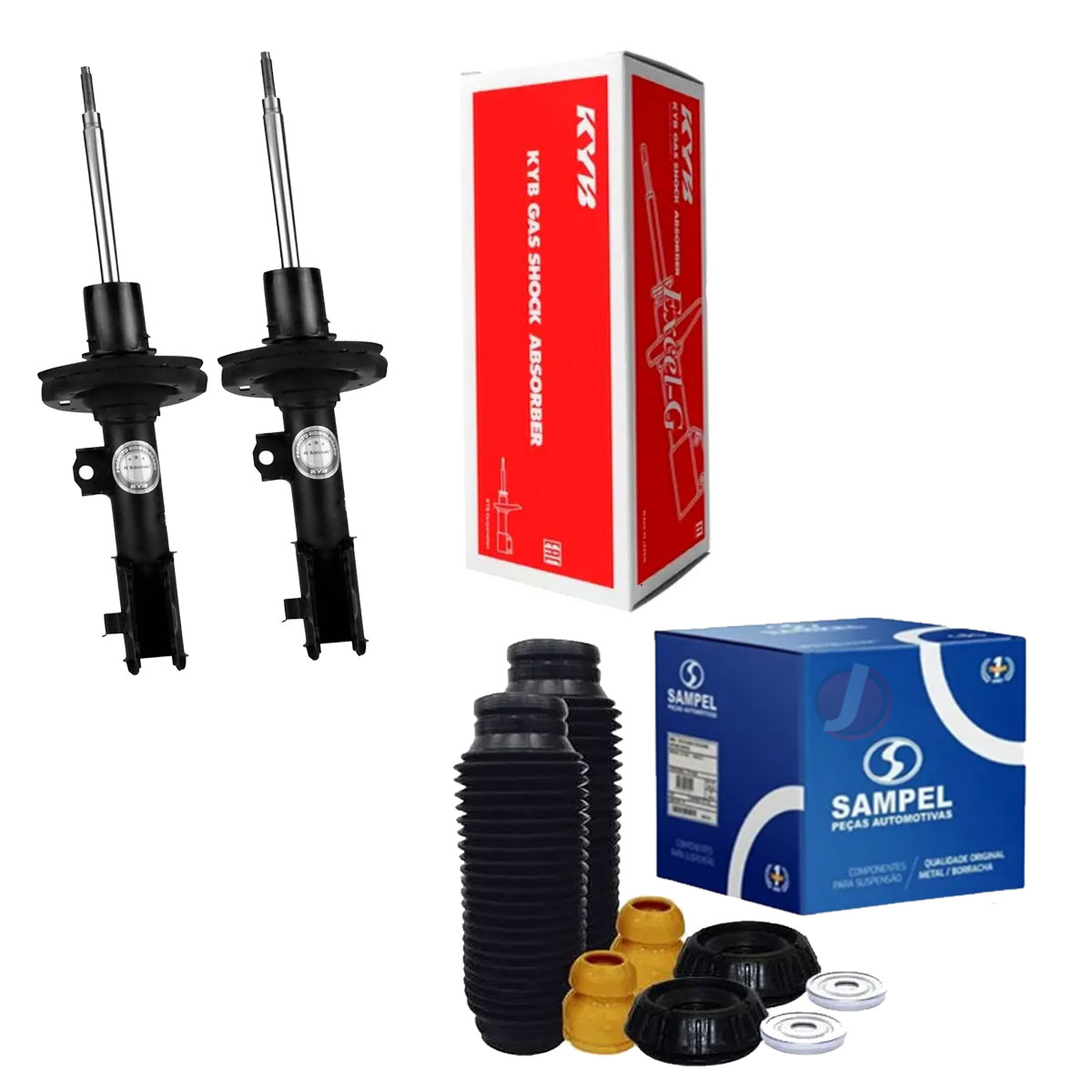 Par Amortecedores Dianteiros + Kit Sampel Hb20 2012 Até 2019