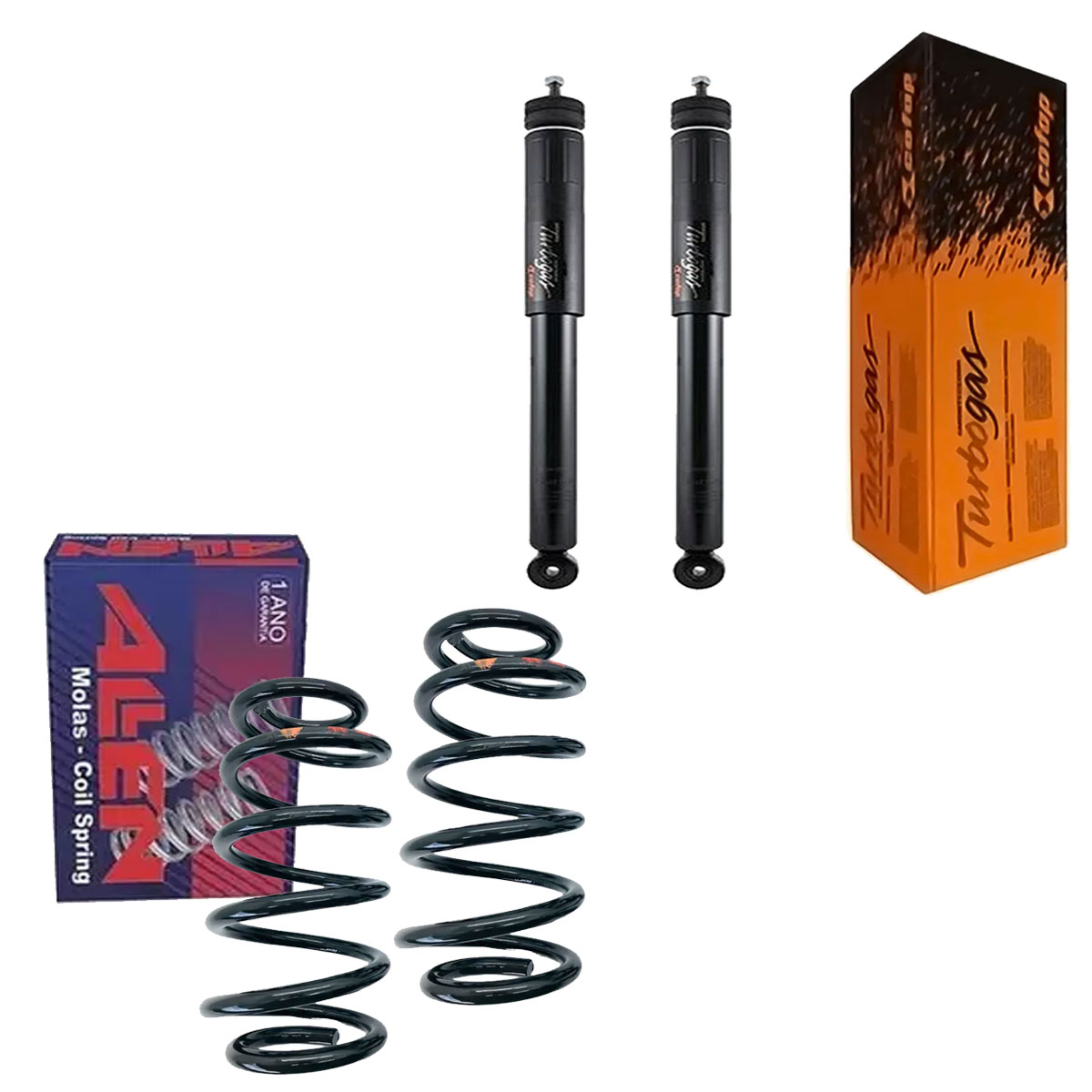 Par Amortecedores Traseiros Cofap + Molas Fit 2003 Até 2008