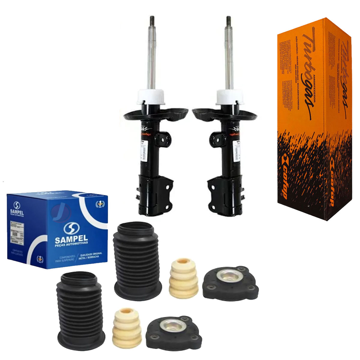 Par Amortecedores Dianteiros Cofap + Kit Argo 2017 Até 2023