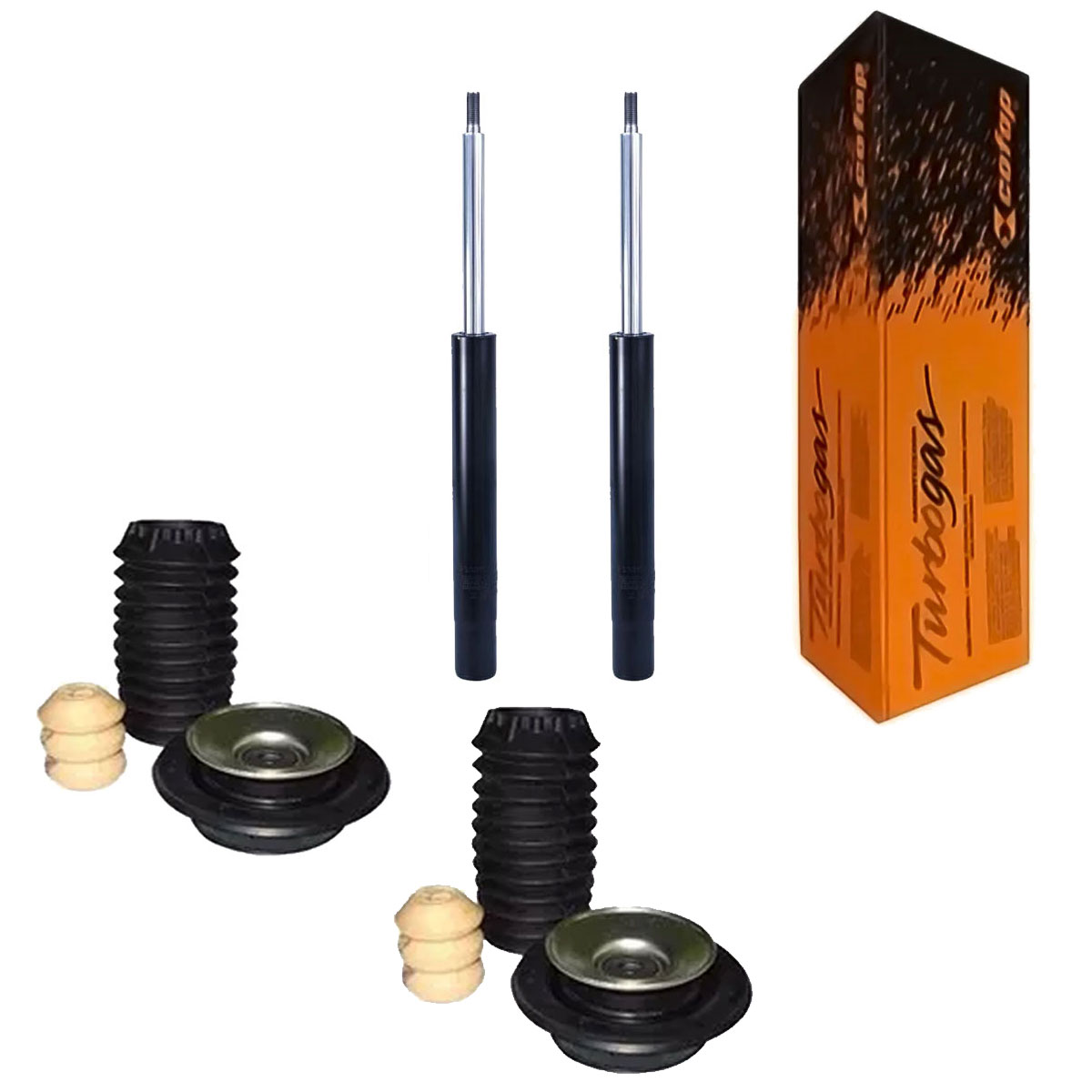 Par Amortecedores Dianteiros Cofap + Kit Santana 1995 A 2006