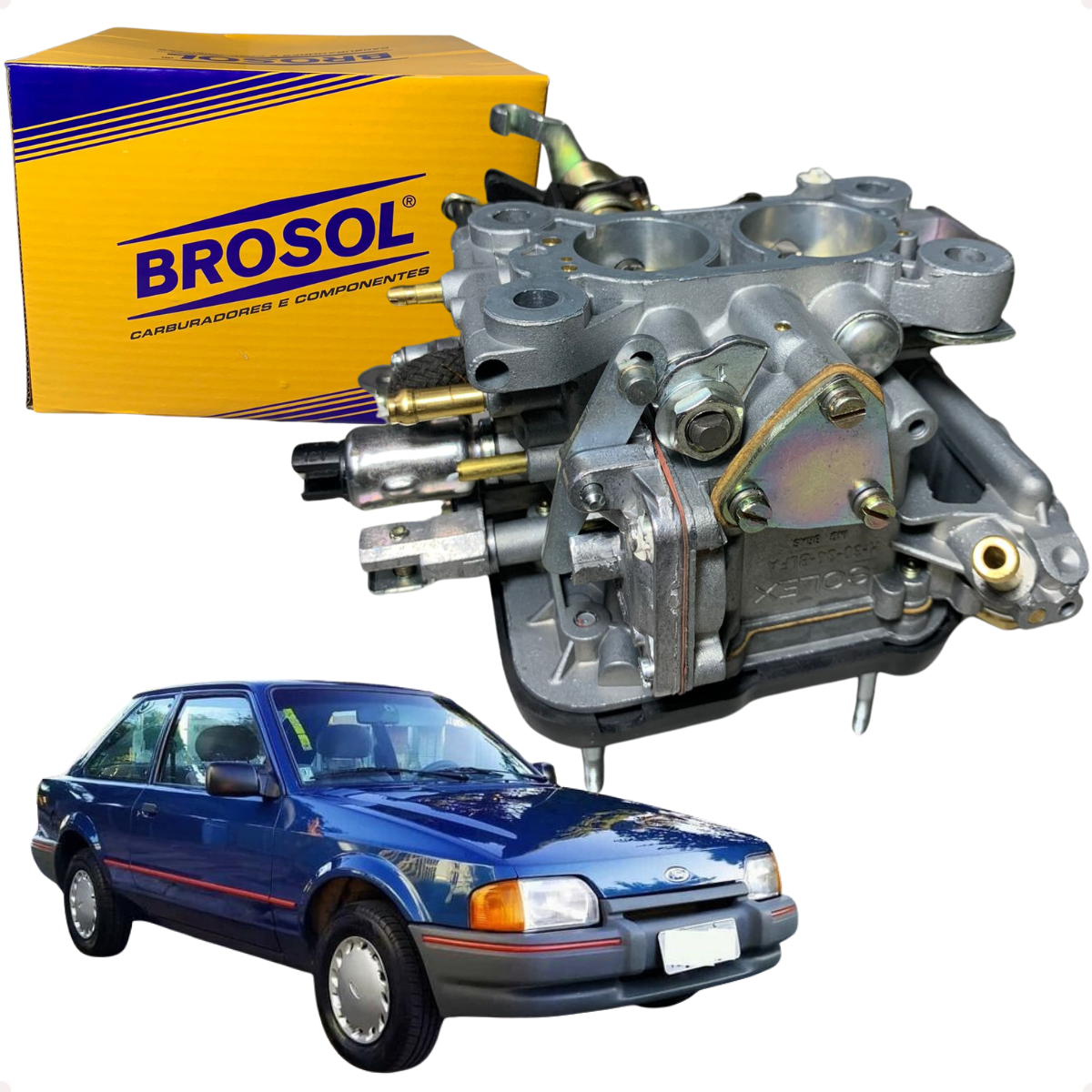 Carburador Novo Brosol Blfa Ford Escort Hobby 1.0 Gasolina
