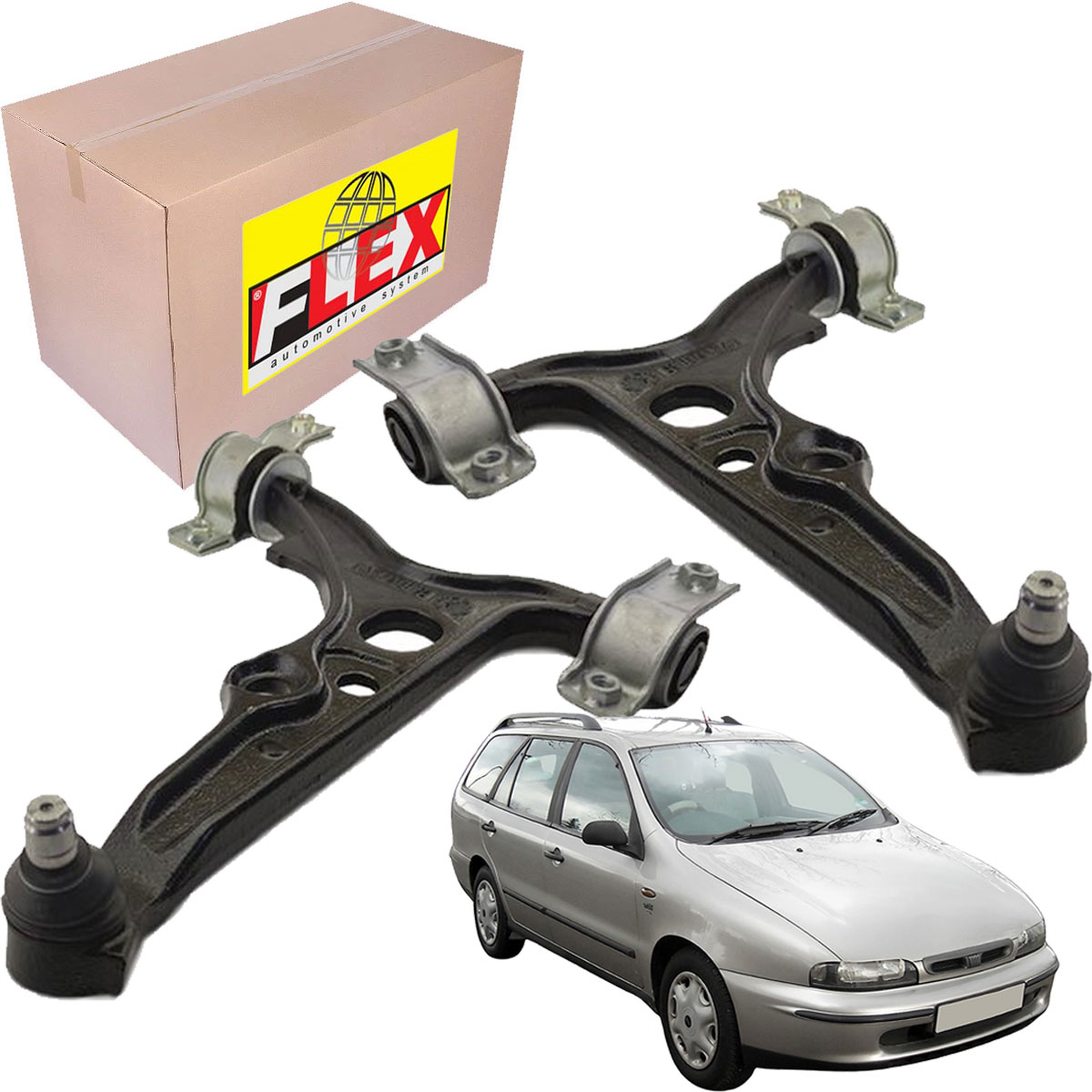 Par Bandeja Balança Completa Com Bucha Pivo Fiat Marea Brava - Imagem 9