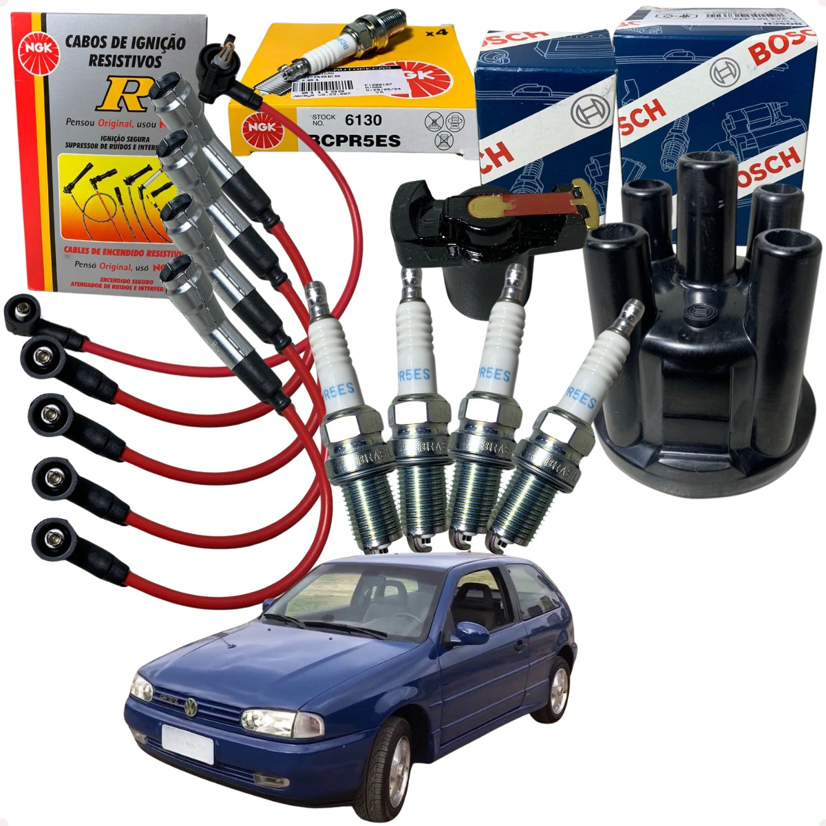 Kit Tampa Rotor Vela Cabo Original Gol Bola 1.0 Cht 95 96