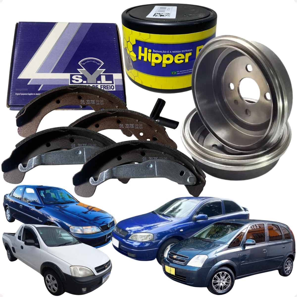 Par Tambor Freio + Lona Astra Vectra Meriva Zafira Montana