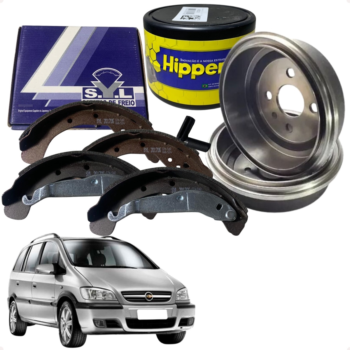Par Tambor Freio + Lona Astra Vectra Meriva Zafira Montana - Imagem 71
