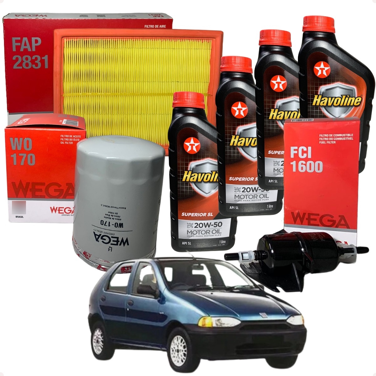 Kit Filtro Ar Óleo Combustível 4 Óleo Palio 96 97 98 99 00 - Imagem 20