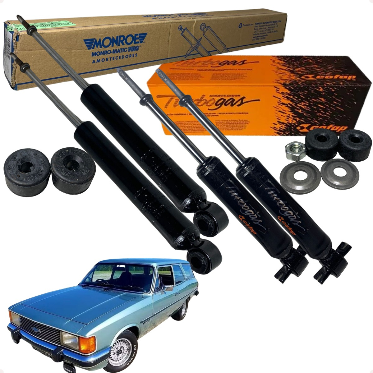 Par Amortecedor Dianteiro Traseiro Turbogas Opala Caravan - Imagem 11
