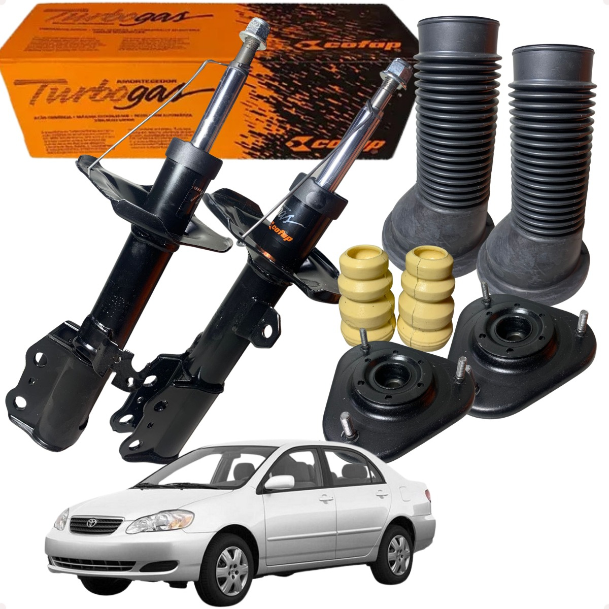 2 Amortecedor Dianteiro + Kit Corolla 2003 2004 2005 2006 - Imagem 11