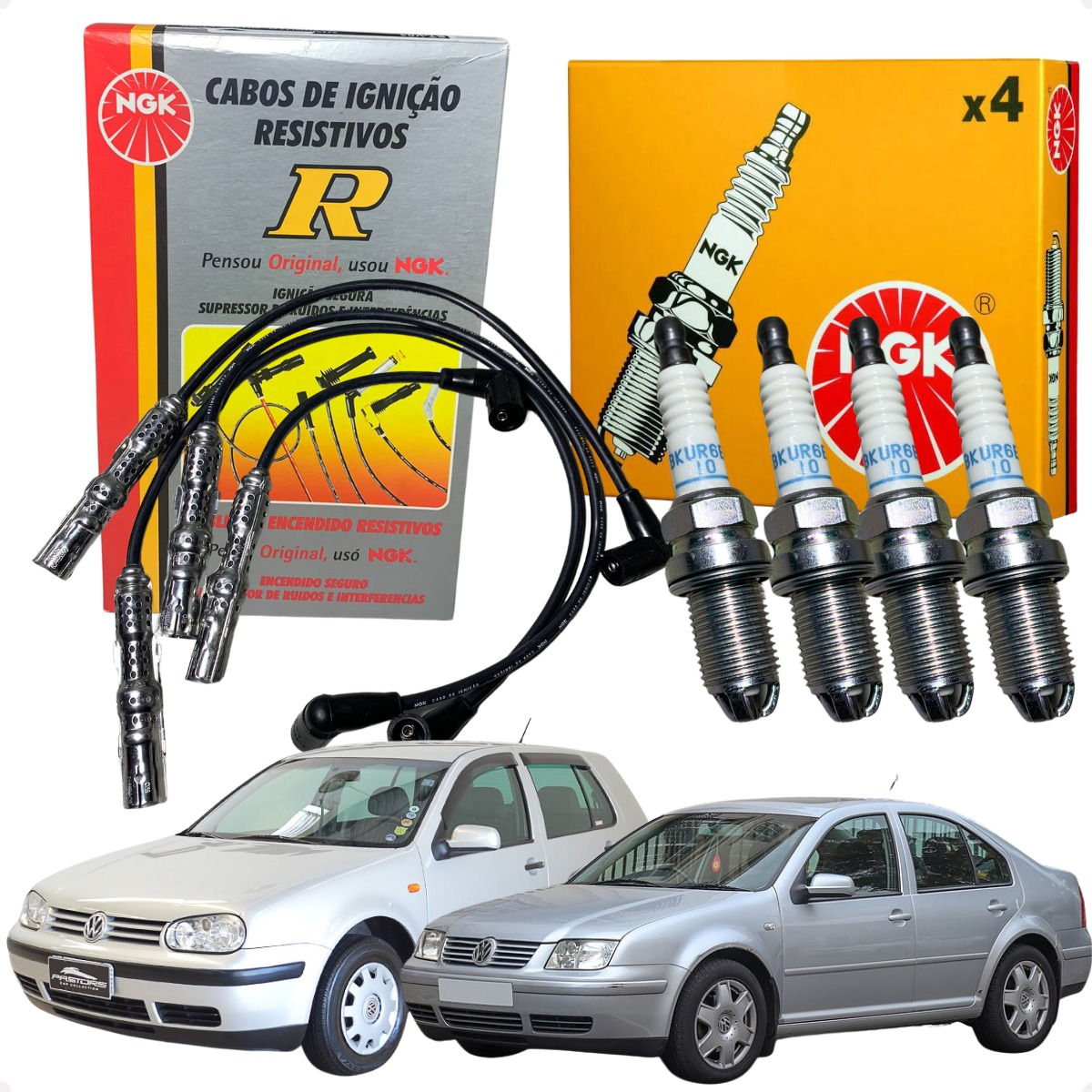 Kit Vela + Cabo Ngk Golf 1.6 Sr 1999 2000 2001 2002 2003 - Imagem 18