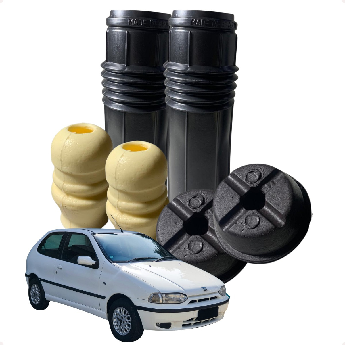 Par Batente Coifa Dos Amortecedores Traseiros Palio Siena - Imagem 21