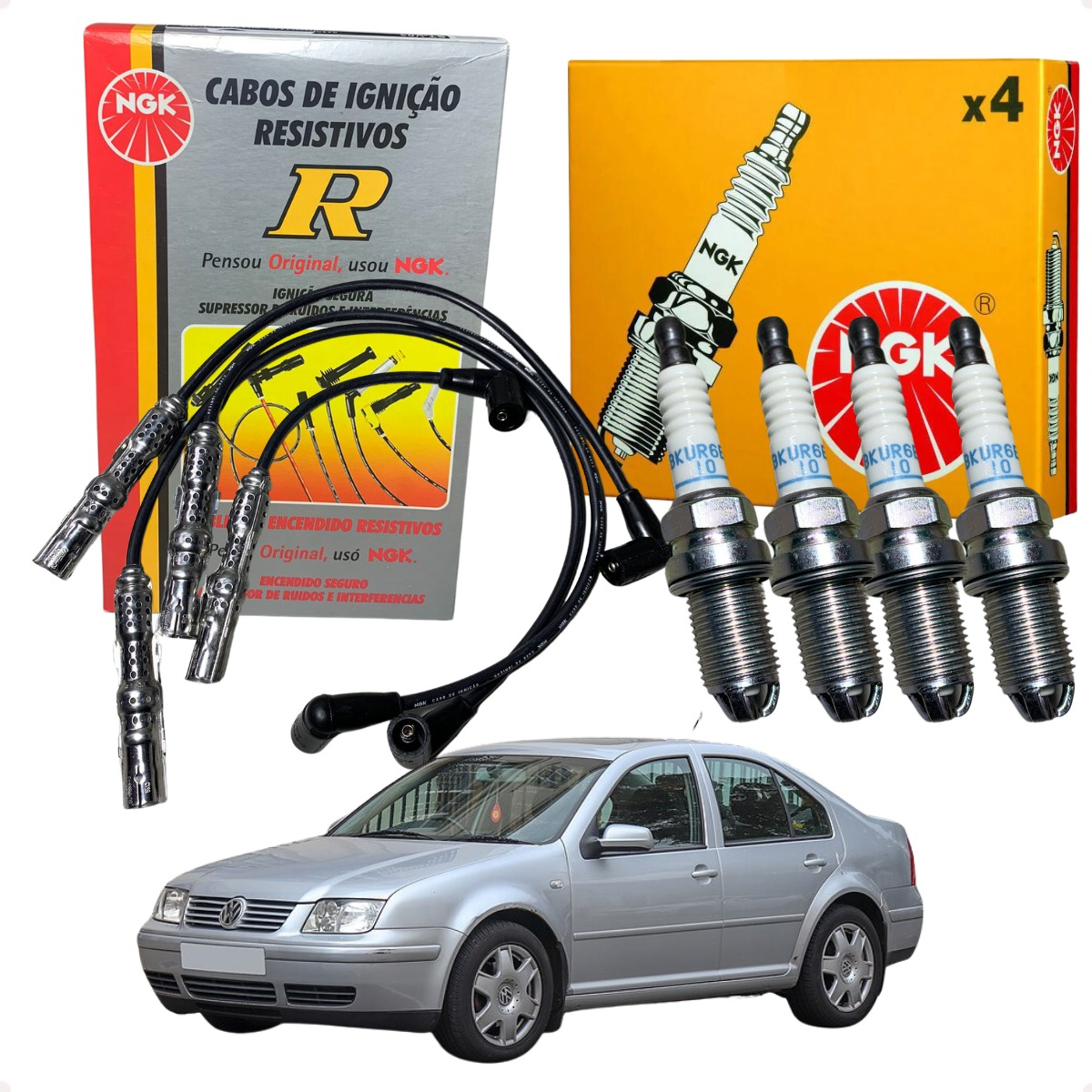 Kit Vela + Cabo Ngk Golf 1.6 Sr 1999 2000 2001 2002 2003 - Imagem 13