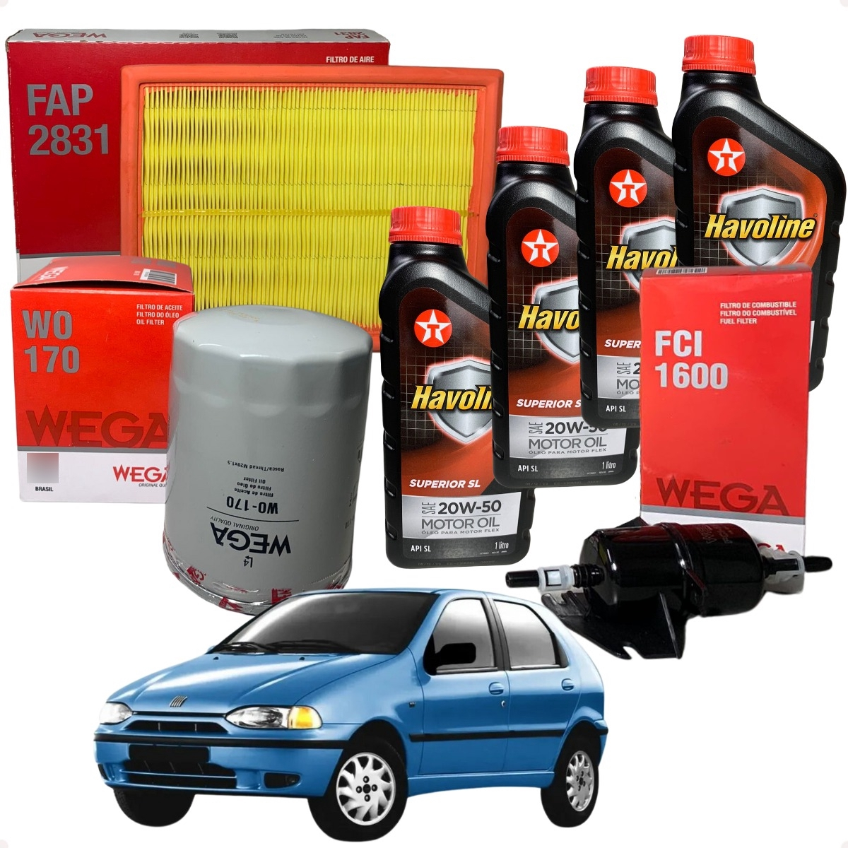 Kit Filtro Ar Óleo Combustível 4 Óleo Palio 96 97 98 99 00 - Imagem 31