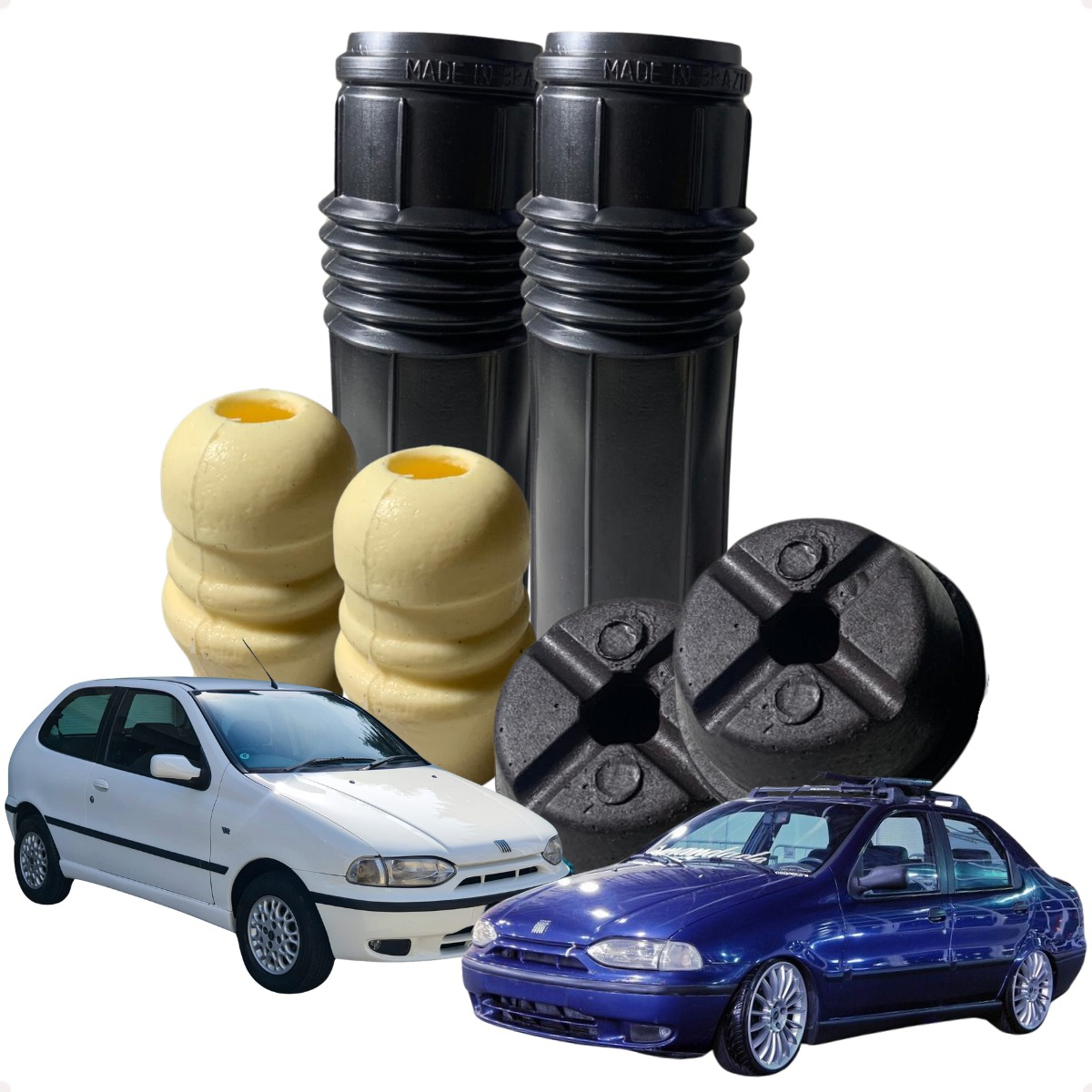 Par Batente Coifa Dos Amortecedores Traseiros Palio Siena - Imagem 10