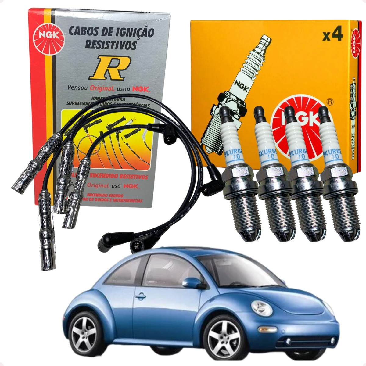 Kit Vela + Cabo Ngk Golf 1.6 Sr 1999 2000 2001 2002 2003 - Imagem 48