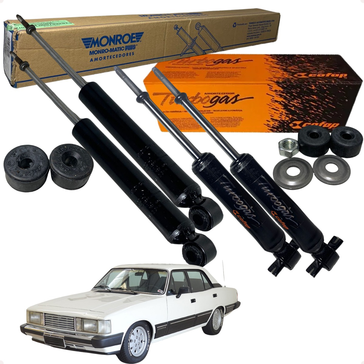 Par Amortecedor Dianteiro Traseiro Turbogas Opala Caravan - Imagem 41