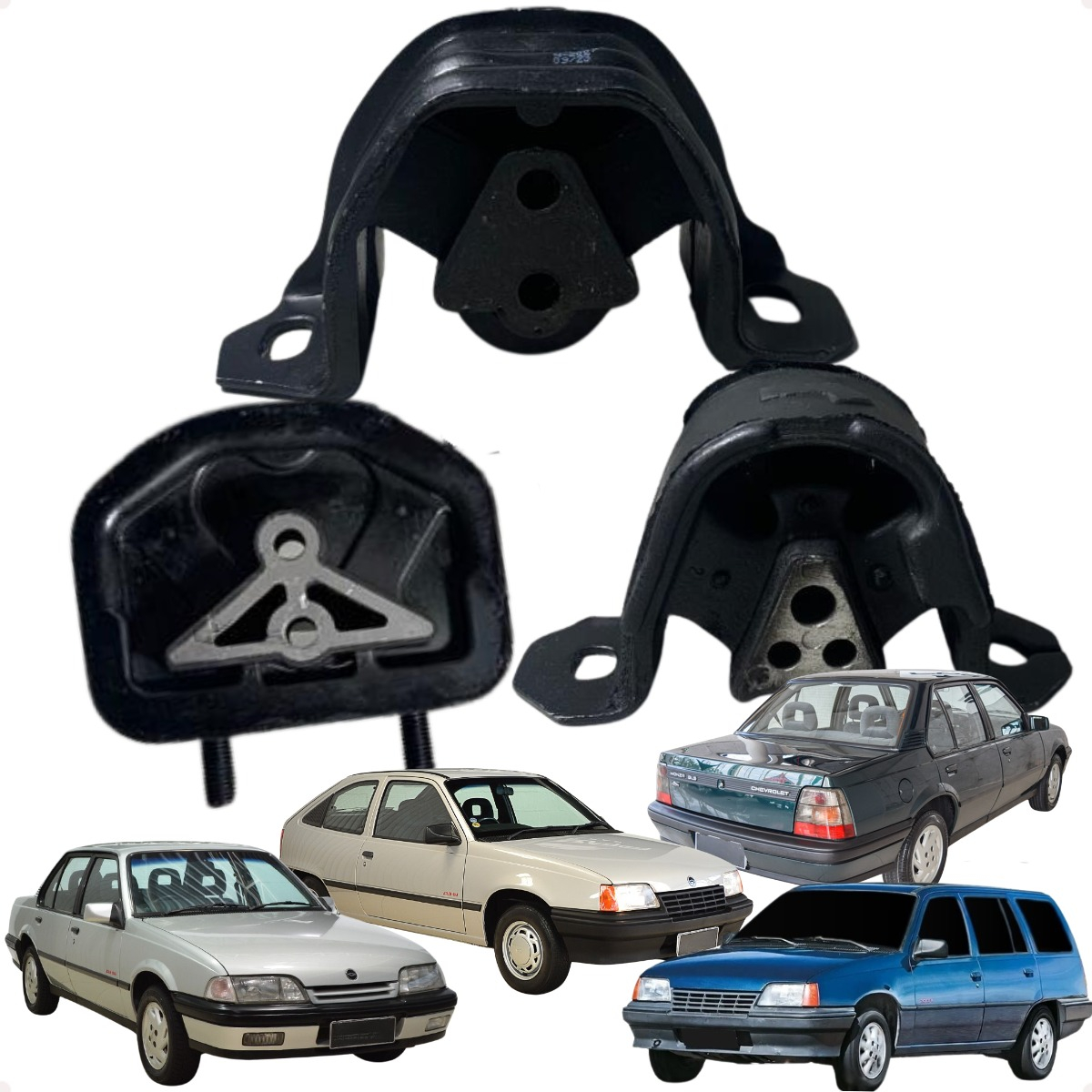 Kit 3 Coxim Calco Motor Kadett 89 90 91 92 93 94 95 96 97