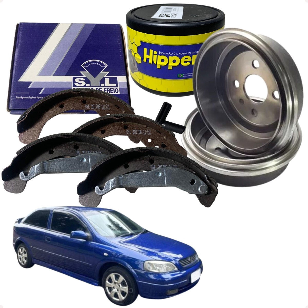 Par Tambor Freio + Lona Astra Vectra Meriva Zafira Montana - Imagem 11