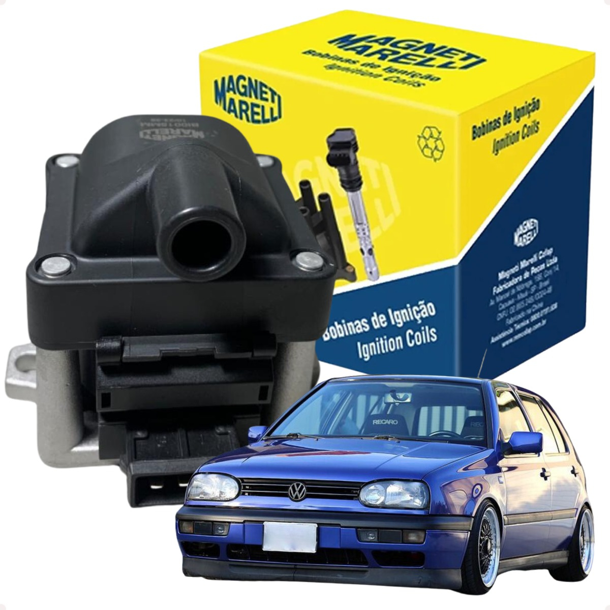 Bobina Ignição C/ Modulo 3 Pinos Golf 1.8 8v 95 96 97 98 - Imagem 18