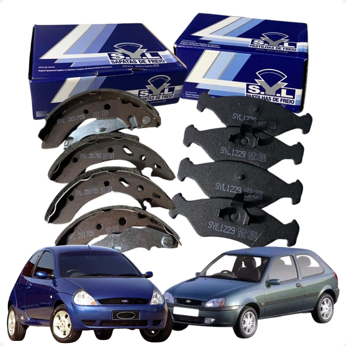 4 Pastilha Freio + 4 Sapata Lona Fiesta 96 97 98 99 Endura - Imagem 38