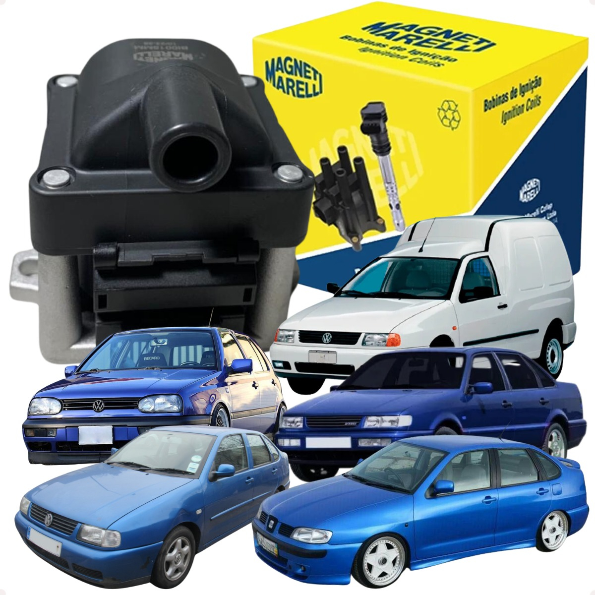 Bobina Ignição C/ Modulo 3 Pinos Golf 1.8 8v 95 96 97 98 - Imagem 60